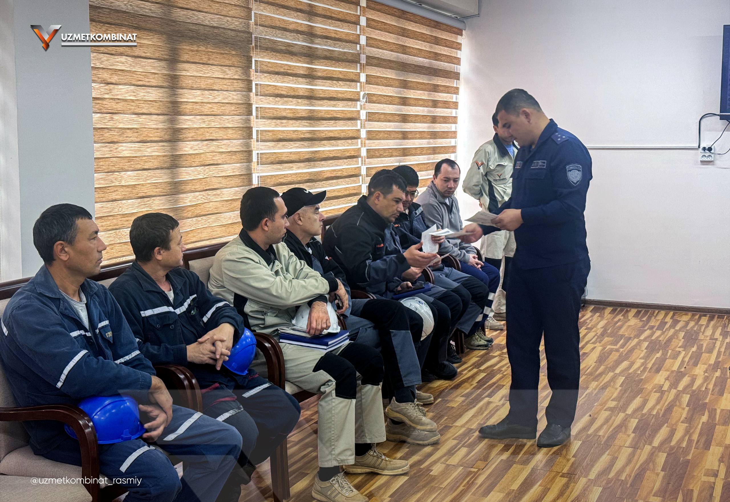 “O‘zmetkombinat” AJda favqulodda vaziyatlarning oldini olish bo‘yicha profilaktik tadbir o‘tkazildi